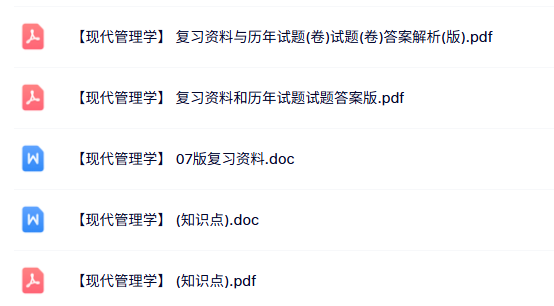专业课《现代管理学》知识点+重点笔记+试题及答案