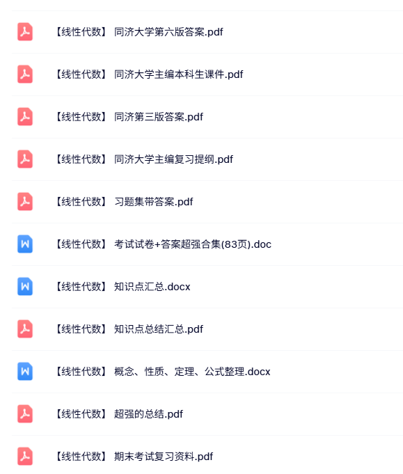 同济大学《线性代数》知识点+提纲课件+试题及答案