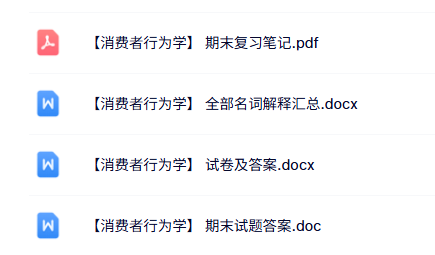 专业课《消费者行为学》知识点+重点笔记+试题及答案