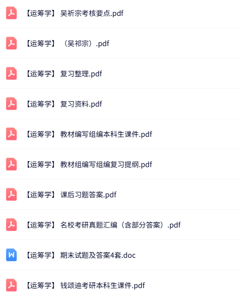 专业课《运筹学》知识点+重点笔记+试题及答案