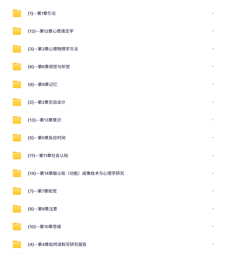 北京大学 吴艳红 实验心理学 视频讲解 PPT教学课件