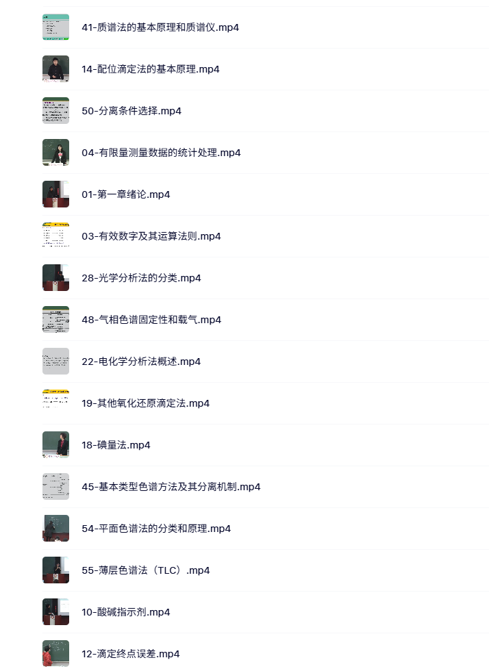 沈阳药科大学 分析化学（李发美7版）郭兴杰 55讲 带课件、习题（手机可看）