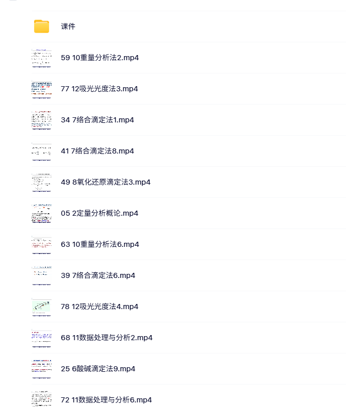 河北师范大学 分析化学 81讲 带课件（手机看看）