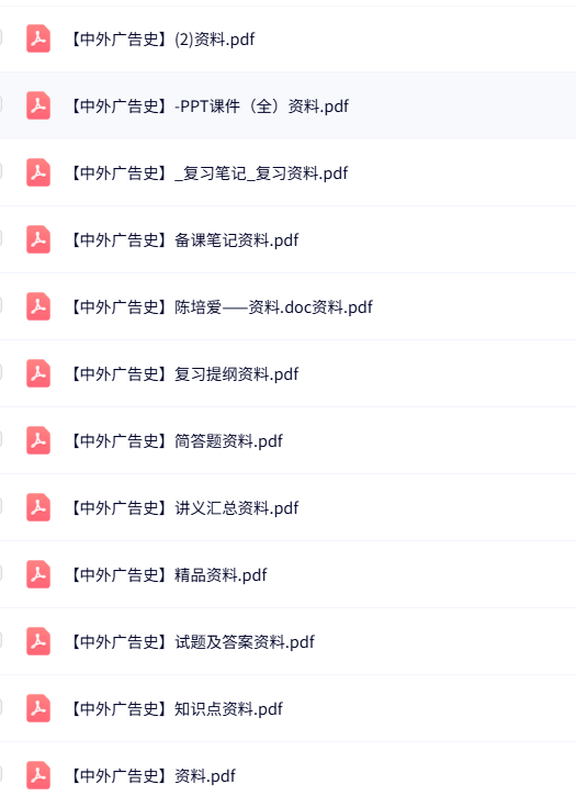 专业课《中外广告史》知识点+重点笔记+试题及答案