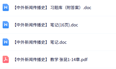专业课《中外新闻传播史》知识点+重点笔记+试题及答案