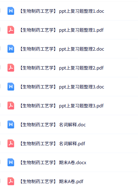 专业课《制药工艺学》知识点+重点笔记+试题及答案