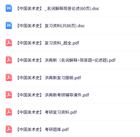 专业课《中国美术史》知识点+重点笔记+试题及答案