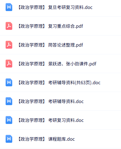 王惠岩《政治学原理》课件提纲+重点笔记+试题及答案
