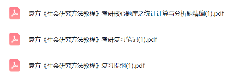 袁方《社会研究方法教程》考研题库及答案+复习笔记及提纲