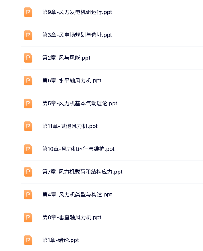 风力机课件 全套课程教学课件PPT