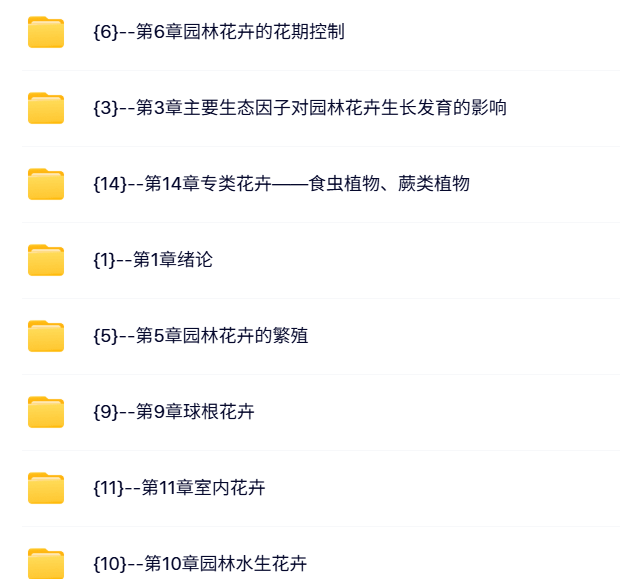 北京林业大学 刘燕 园林花卉学 PPT教学课件 视频教程讲解