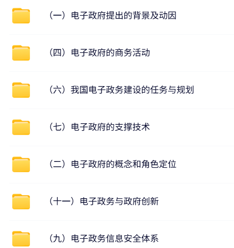 吉林大学 张锐华 电子政府与电子政务 PPT教学课件 视频教程讲解