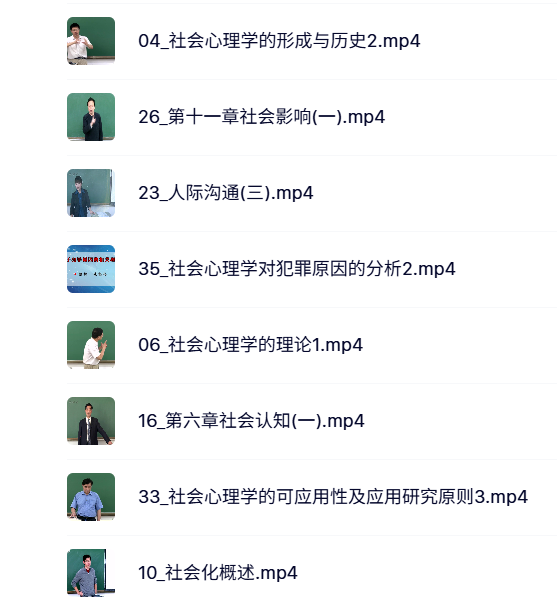南开大学 社会心理学 乐国安 第4版 44讲 带课件（手机可看）