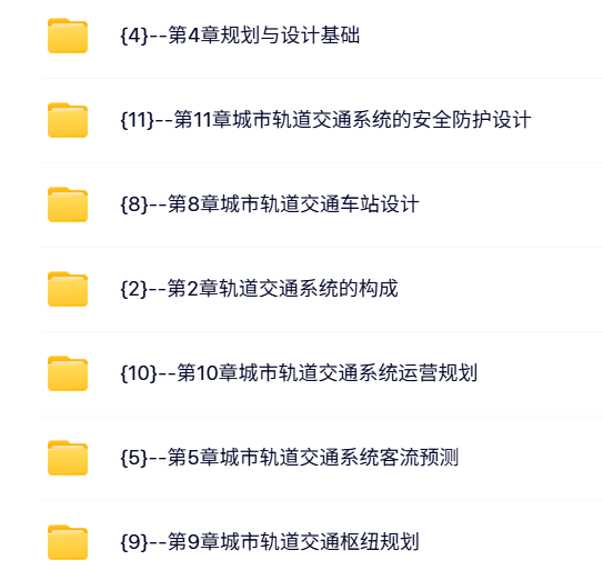 北京交通大学 毛保华 城市轨道交通规划与设计 PPT教学课件 视频教程讲解