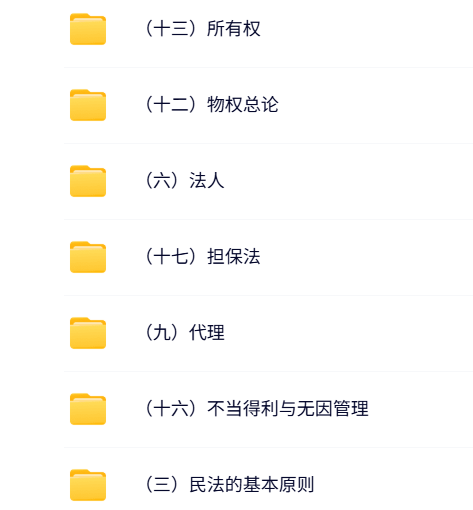 西南政法大学 谭启平 中国民法学 PPT教学课件 视频教程讲解