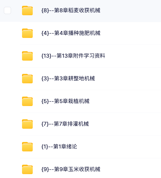 南京农业大学 丁为民 农业机械学与设施 PPT教学课件 视频教程讲解