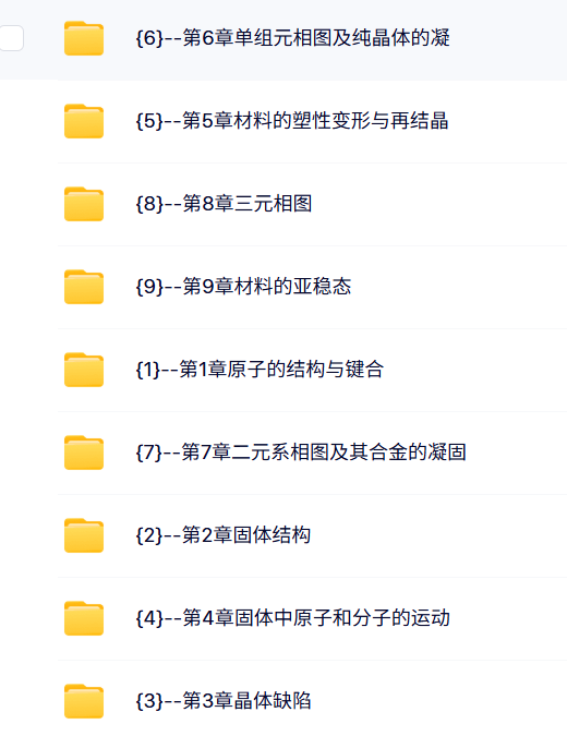 郑州大学 关绍康 材料科学基础 PPT教学课件 视频教程讲解